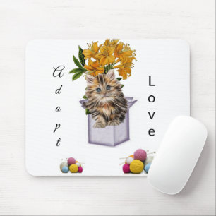 Kitten Adoption Kärlek Mouse Pad! Muspets Musmatta