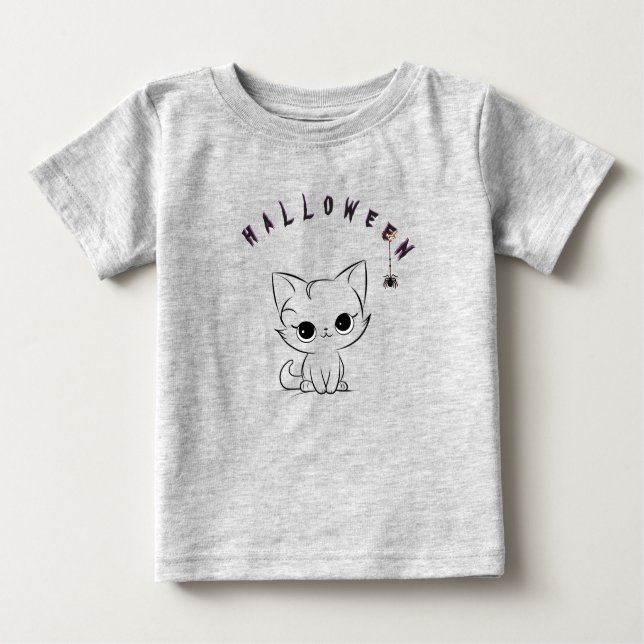 Kitten and  Halloween T Shirt (Framsida)