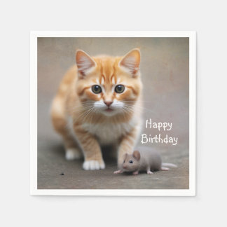 Kitten and Mouse Pappersservett