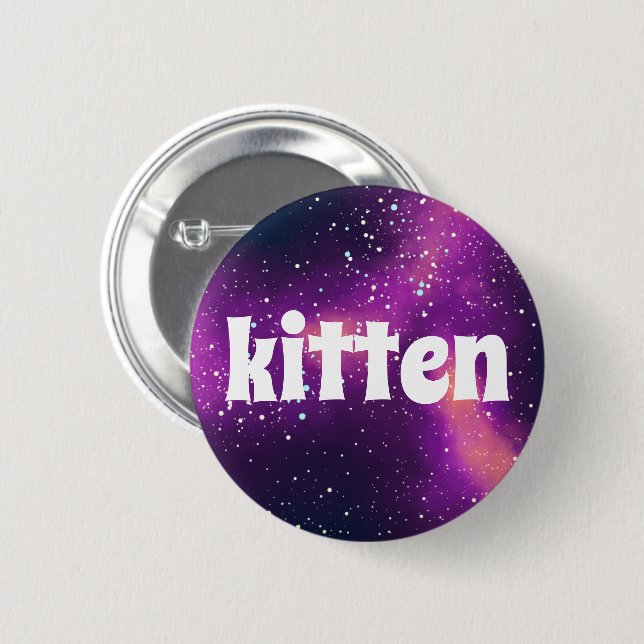 Kitten Anpassade Galaxy Identity Knapp (Framsida & baksida)