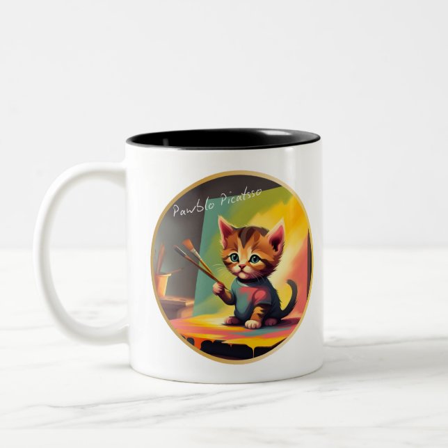 Kitten Artist Painting Dream Mugg (Vänster)