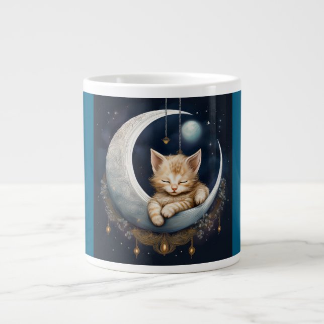 Kitten Asov On Crescent Måne Object Jumbo Mugg (Framsidan)