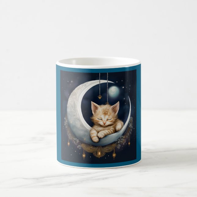 Kitten Asov On Crescent Måne Object Kaffemugg (Center)