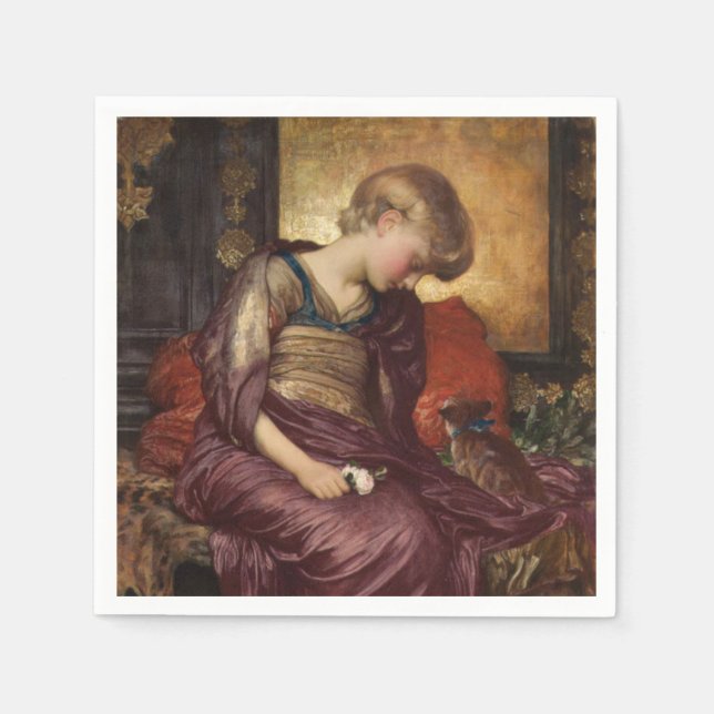 Kitten (av Frederic Leighton) Pappersservett (Framsidan)