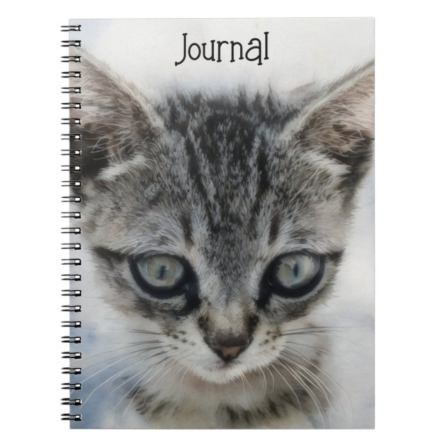 Kitten Baby Cat Art Journal bärbar dator Anteckningsbok (Framsidan)