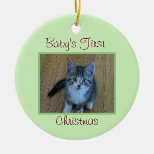 Kitten Baby First jul Julgransprydnad Keramik