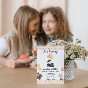 Kitten Birthday-inbjudan Inbjudningar