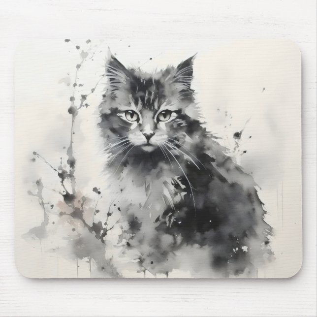 Kitten Bläck Painting Musmatta (Framsidan)