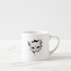 Kitten Breaking through Espresso Kopp Espressomugg