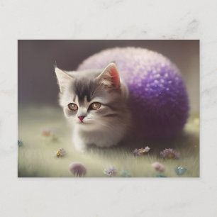 Kitten Bush Vykort