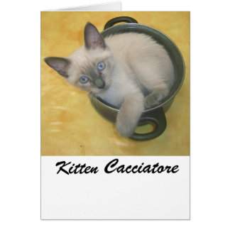 Kitten Cacciatore Hälsningskort