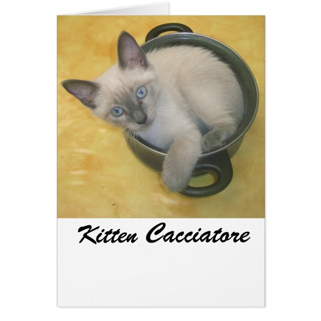 Kitten Cacciatore Hälsningskort (Framsidan)