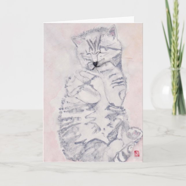 Kitten Card av Karen Poppy Kort (Framsida)