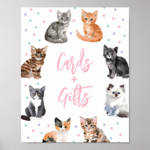 Kitten Cat Födelsedagskort och presentmärket Poster