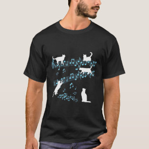 Kitten Cat Kärlek spelar musical Lakan Music T Shirt