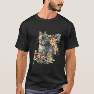 Kitten Cat Watercolor T Shirt