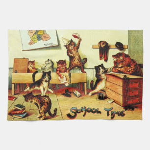 Kitten Chaos Louis Wain Tea Towel Kökshandduk