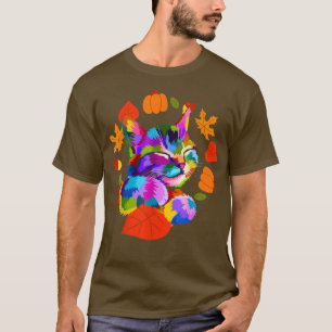 Kitten Colorful Art Gifts for Cat Lovers, Cat Papp T Shirt