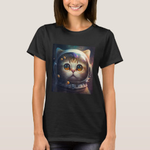 Kitten Cosmic Kostym Rymden Cat Astronaut Desig T Shirt