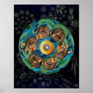 Kitten Cosmos (Felis catus nebula) Poster