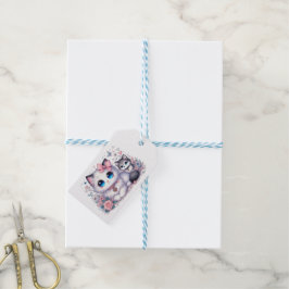 Kitten Cuteness Overload: Sparkling Eyed Cat & hun Presentetikett