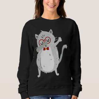 Kitten Dab I Grey Cat with Glasses I Dabbing Cats T Shirt