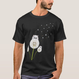 Kitten Dandelion Flowers Cat Kattunge Animal Kärle T Shirt
