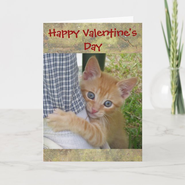 Kitten Dax Valentine Card Helgkort (Framsida)