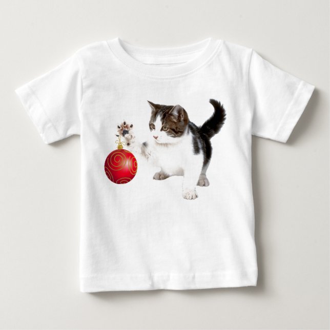 Kitten dekorerar din träd tee (Framsida)