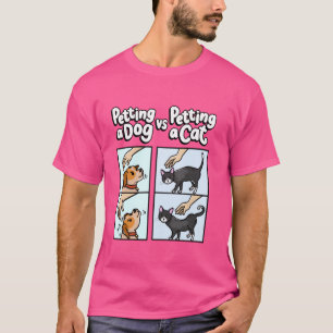 Kitten Djurälskare Meme Pettiing a Hund vs Petting T Shirt