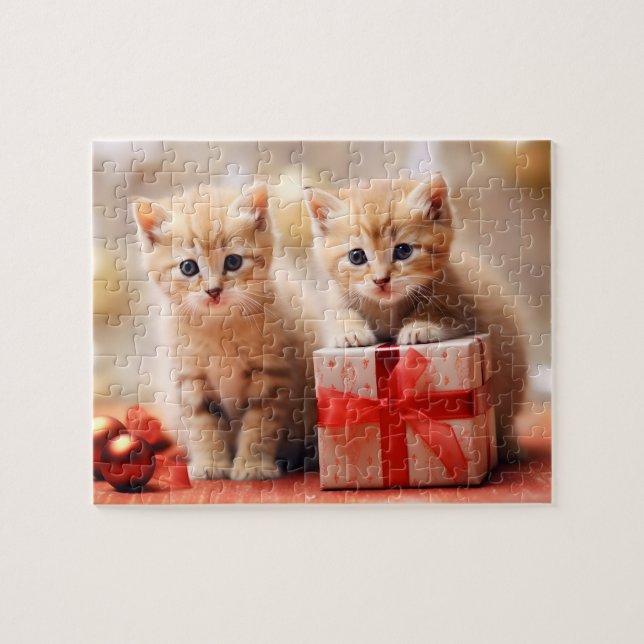 Kitten Duo Jigszle Puzzle Pussel (Horisontell)