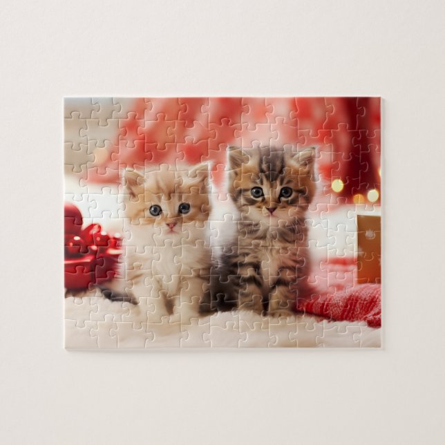 Kitten Duo Jigszle Puzzle Pussel (Horisontell)