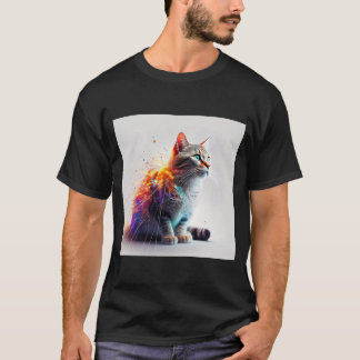 Kitten Energy Burst: ett färgstarkt Kattdjur Duo T Shirt