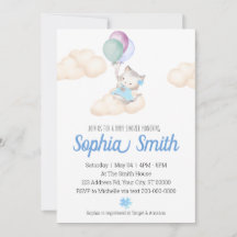Kitten Flicka Baby Shower Balloons Clouds
