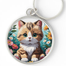 Kitten & Flowers