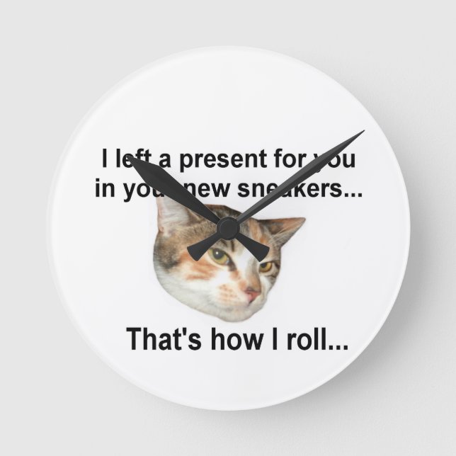 Kitten Gift Rund Klocka (Framsida)