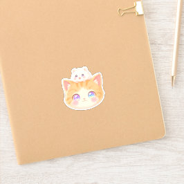 Kitten & Hamster Sticker | Happy Duo Friends Klistermärken