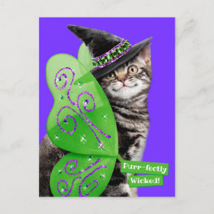 Kitten Häxa Älva Inbjudan Vykort