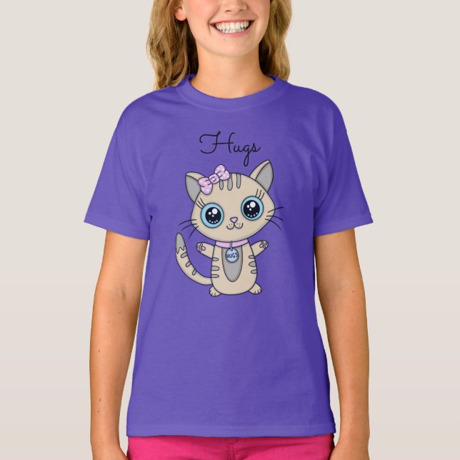 Kitten Hugs T Shirt (Framsida)