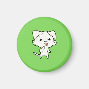 Kitten Hund Magnet - Grönt