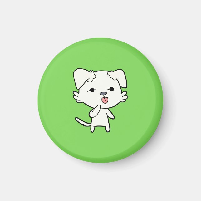 Kitten Hund Magnet - Grönt (Framsidan)