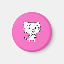Kitten Hund Magnet - Rosa