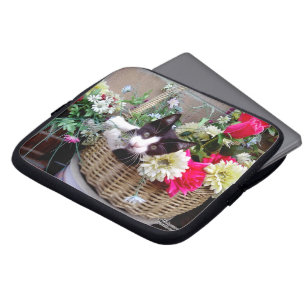 Kitten i Basket Laptop Fodral