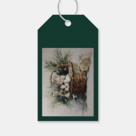 Kitten i Basket Presentetikett