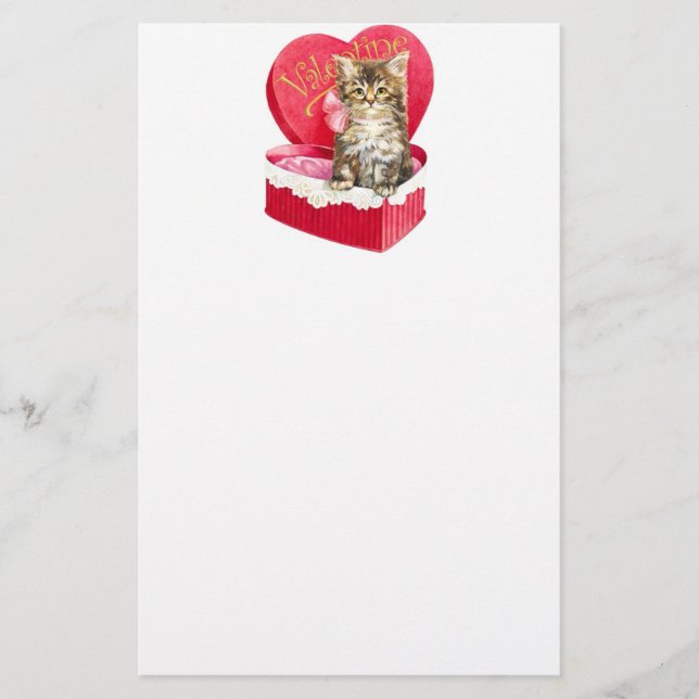 Kitten i Candy Box Brevpapper (Framsida)