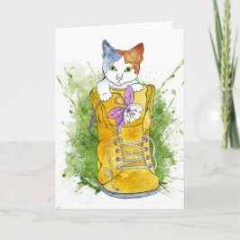 Kitten i Hiking Boot Kort