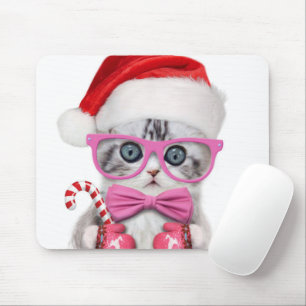 Kitten i julhatt musmatta