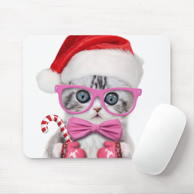 Kitten i julhatt musmatta (Med mus)