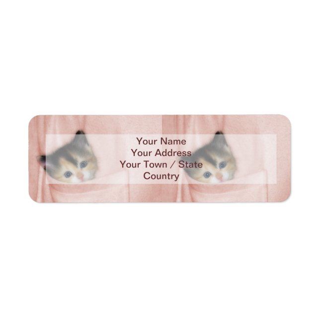 Kitten i Pocket 2 Returadress Etikett (Framsidan)