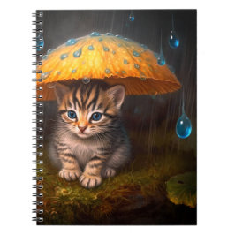 Kitten i Rain Anteckningsbok